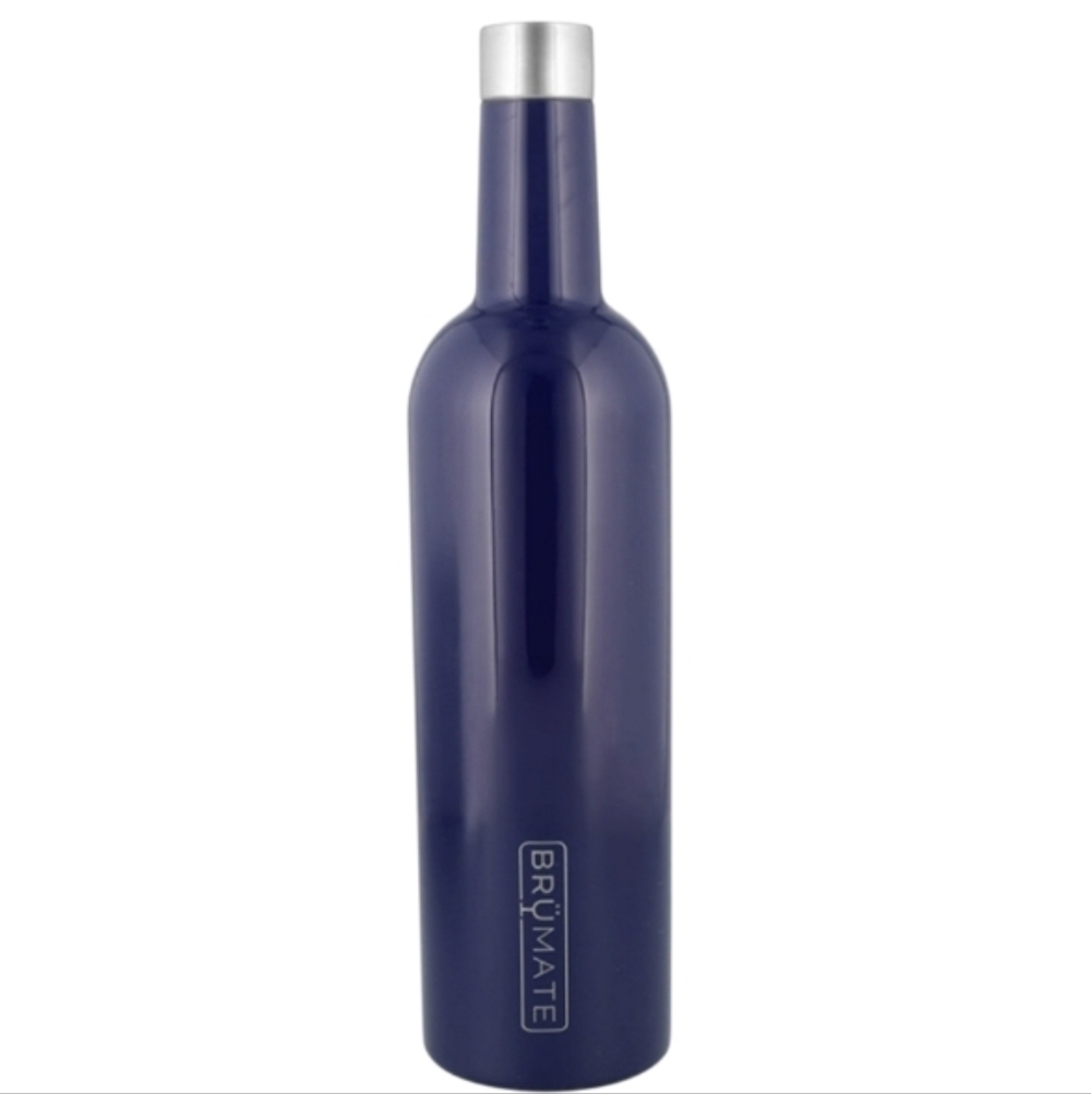 Brumate Winesulator 25oz Stainless Steel Wine Canteen in Shiny Navy